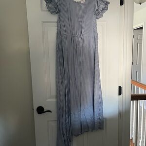 Isabel Maternity by Ingrid & Isabel Navy and White Striped Maxi Dress